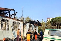 فیلمی از کمپ ترک اعتیاد لنگرود بعد از آتش سوزی مرگبار