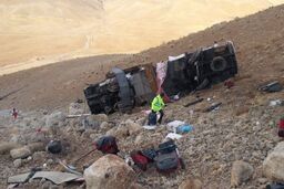 افزایش فوتی‌های حادثه سقوط اتوبوس مسافربری یاسوج به دره