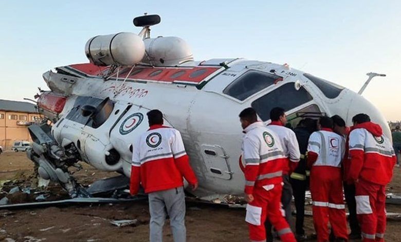 ببینید: فیلمی از محل سقوط بالگرد هلال احمر در اشترانکوه