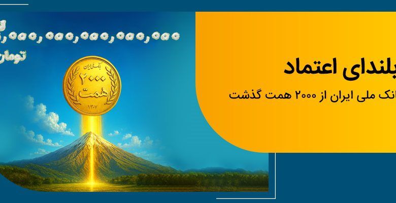 عبور منابع بانک ملی ایران از مرز ۲ هزار همت